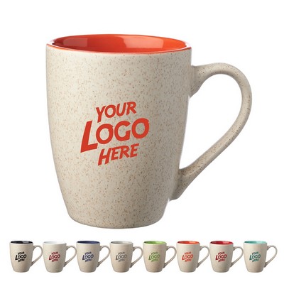 Sesame Speckled Two Tone Coffee Mugs - 10 oz