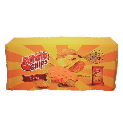 6' Fitted Table Cover w/ Open Back in Full Color Overall