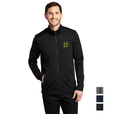 Port Authority® Grid Fleece Embroidered Jacket