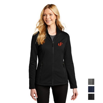 Port Authority® Women's Grid Fleece Embroidered Jacket