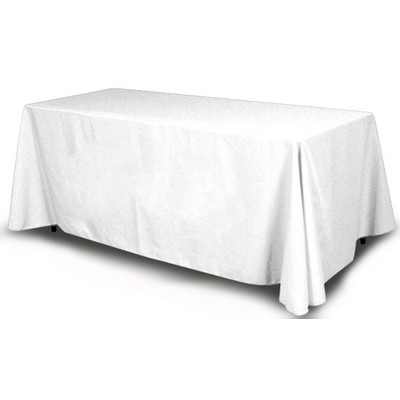 8' White Table Cover - Four Sided