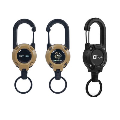 Heavy Duty Retractable Keychain Multitool Carabiner Badge Holder