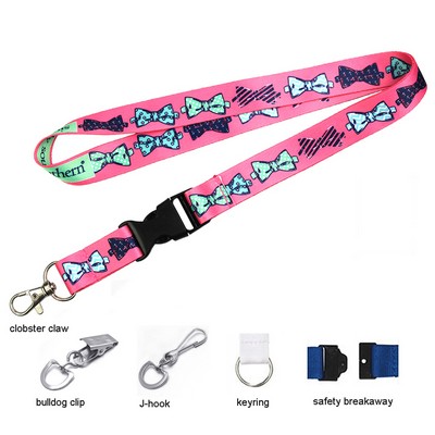 3/4'' Full Color Dye Sublimation Lanyard